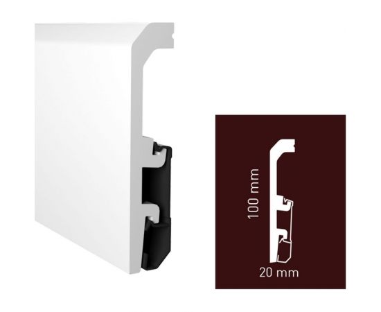 Плинтус Arbiton Vega HDPS P1010 2400x100x20 мм 550614 – изображение 2