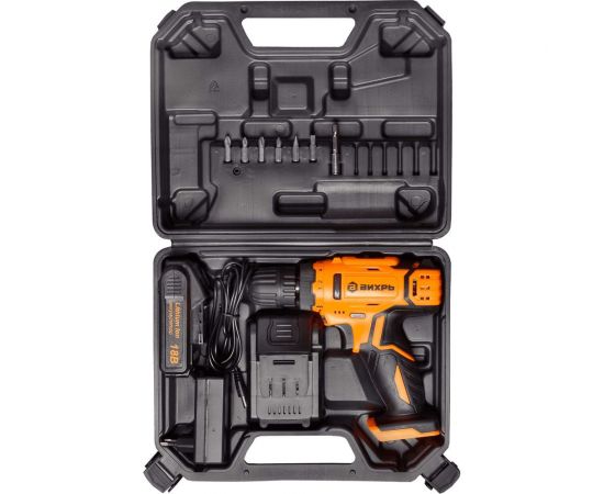 Аккумуляторная дрель-шуруповерт Вихрь ДА-18Л-2К/Б 72/14/22 – изображение 3