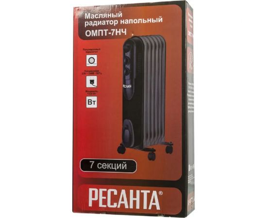 Масляный радиатор Ресанта ОМПТ-7НЧ 67/3/13 – изображение 3