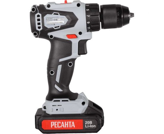 Аккумуляторная дрель-шуруповерт Ресанта ДА-20-2ЛК-Б 75/14/10 – изображение 3