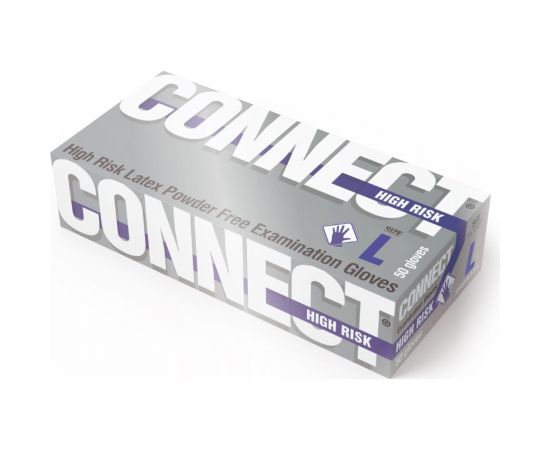 Латексные перчатки повышенной прочности CONNECT 50 шт., размер L CТ0000003300 – изображение 5