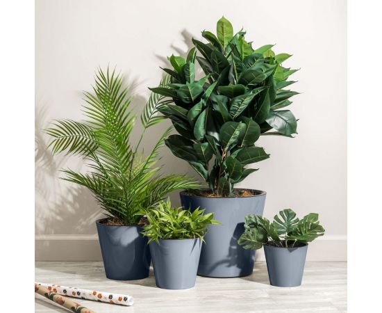 Горшок для цветов Idiland rosemary диам. 330 мм, 16 л, с дренажной вставкой, на колесиках, серый 692216004СЕР – изображение 5