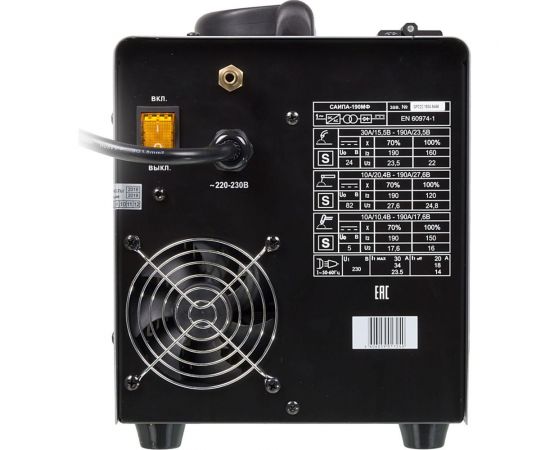 Сварочный многофункциональный полуавтомат Ресанта САИПА-200МФ (САИПА-190МФ) (MIG/MAG/TIG) 65/24 – изображение 6