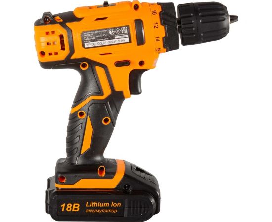 Аккумуляторная дрель-шуруповерт Вихрь ДА-18Л-2К/Б 72/14/22 – изображение 6