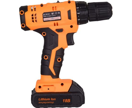 Аккумуляторная дрель-шуруповерт Вихрь ДА-18Л-2К 72/14/9 – изображение 6