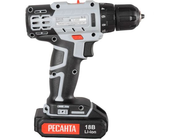 Аккумуляторная дрель-шуруповерт Ресанта ДА-50Л2-18А 75/14/9 – изображение 8
