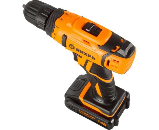 Аккумуляторная дрель-шуруповерт Вихрь ДА-18Л-2К/Б 72/14/22 – изображение 8