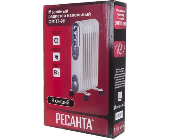 Масляный радиатор Ресанта ОМПТ-9Н 67/3/4 – изображение 9