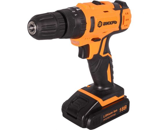 Аккумуляторная дрель-шуруповерт Вихрь ДА-18Л-2кУ 72/14/17 