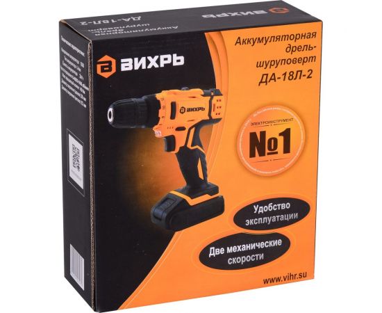 Аккумуляторная дрель-шуруповерт Вихрь ДА-18Л-2 72/14/16 – изображение 17