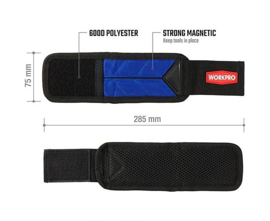 Магнитный строительный напульсник WORKPRO WP289002 -S 1680D, 285х75мм WP289002 – изображение 2