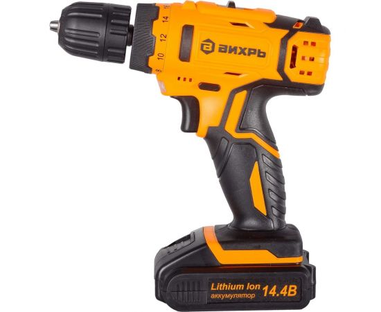 Аккумуляторная дрель-шуруповерт Вихрь ДА-14Л-2KА 72/14/20 – изображение 3