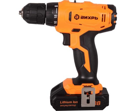 Аккумуляторная дрель-шуруповерт Вихрь ДА-18Л-2КА 72/14/25 – изображение 3