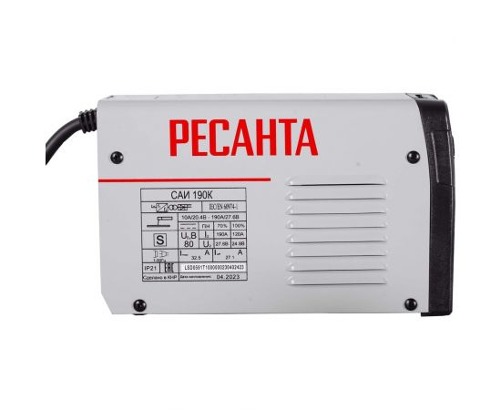 Инверторный сварочный аппарат Ресанта САИ190К 65/36 – изображение 3