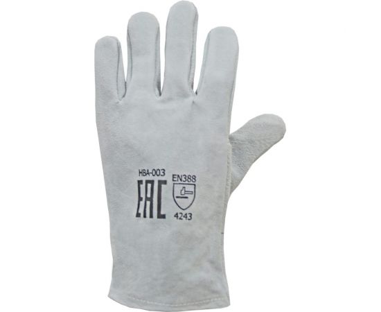 Перчатки Optima спилковые, серые HBA-003 – изображение 3
