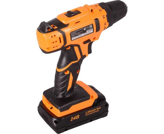 Аккумуляторная дрель-шуруповерт Вихрь ДА-24Л-2к 72/14/18 – изображение 4
