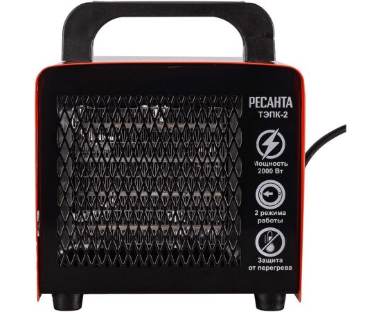 Тепловая электрическая пушка Ресанта АКЦИЯ ТЭПК-2 керамический нагревательный элемент, квадратный корпус 67/1/40 – изображение 4