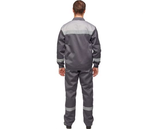 Мужской летний рабочий костюм ООО Комус л22-кпк темно-серый/светло-серый, р.52-54, рост 182-188 816292 – изображение 5