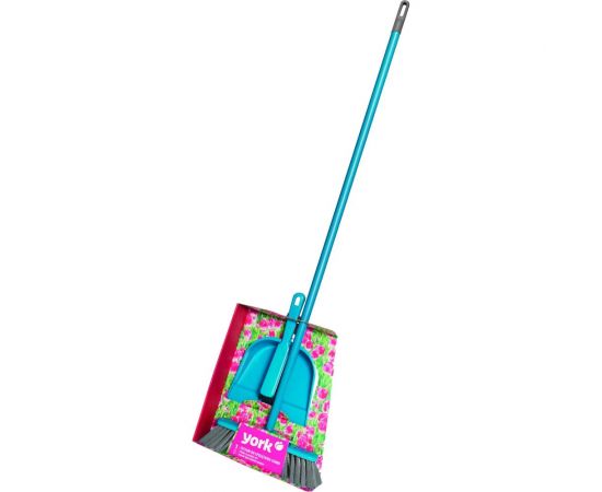 Набор для подметания YORK Комби (щётка с рукояткой 110 см, щётка-смётка+совок) 082010 – изображение 8