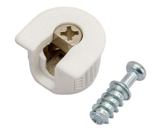 Эксцентриковая стяжка Tech-Krep белая D20 мм 2 шт. 153896 