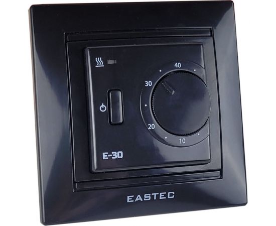 Терморегулятор EASTEC E-30 черный, механический, встраиваемый, 3.5 кВт E-30 black 