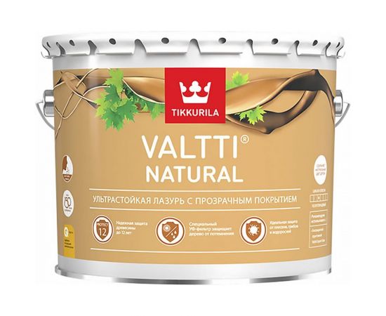 Ультрастойкая лазурь TIKKURILA Valtti Natural 0,9 л бесцветная 135165 