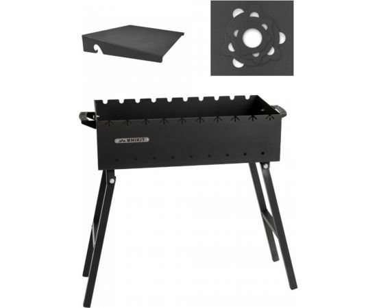 Складной мангал 5 мм, 600 + полка + подказанник Unikit UN-МСК21 