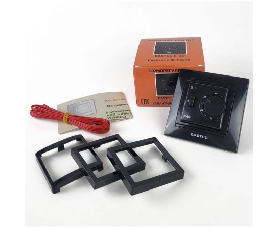 Терморегулятор EASTEC E-30 черный, механический, встраиваемый, 3.5 кВт E-30 black – изображение 2