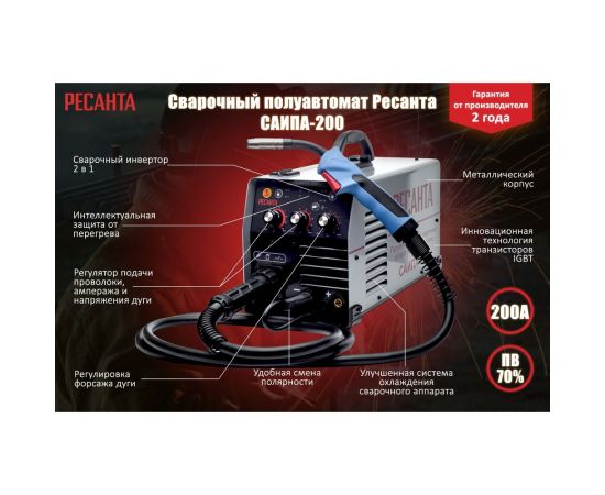 Сварочный полуавтомат Ресанта САИПА 200 65/9 – изображение 2