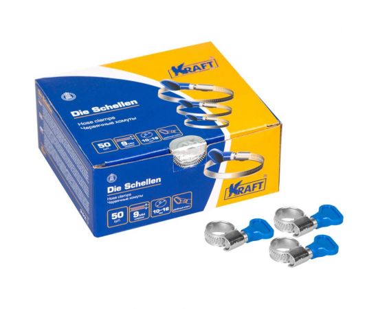 Хомут с ключом KRAFT 10-16 мм, уп. 50 шт. KT 880501 – изображение 2