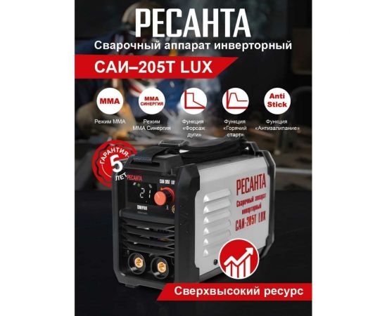 Инверторный сварочный аппарат Ресанта САИ-205Т LUX 65/78 – изображение 2