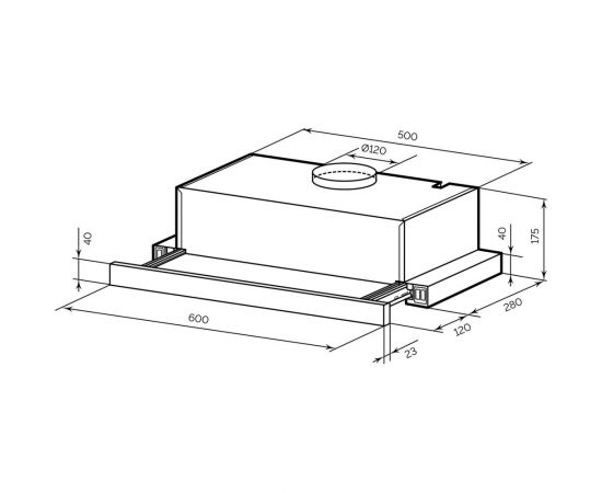 Вытяжка Lex HONVER G 2M 600 WHITE TRHI000011 – изображение 3