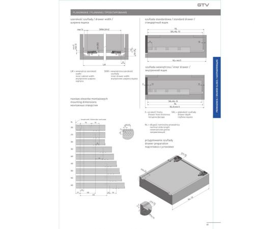 Направляющие полного выдвижения GTV MODERN SLIDE L-350 с доводчиком PB-0SHX-350-A – изображение 4