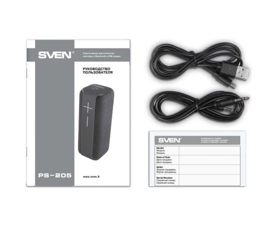 Портативная акустика с защитой от воды SVEN АС PS-205, черная SV-019761 – изображение 9