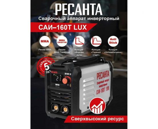 Сварочный инверторный аппарат Ресанта САИ-160Т LUX 65/69 – изображение 10