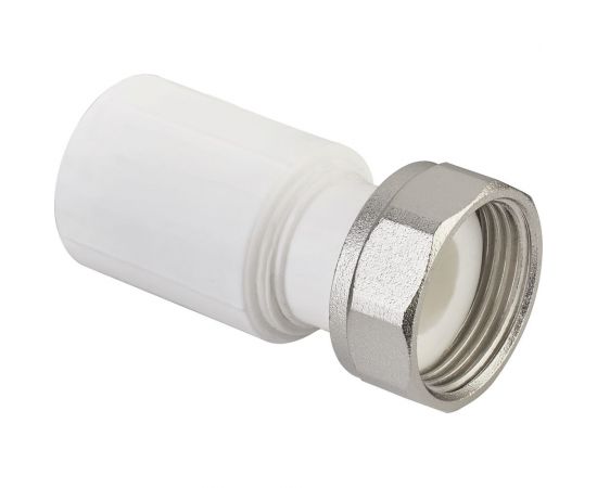 Муфта с накидной гайкой RTP ppr 25x3/4, пластик штуцер, белый, 28192 