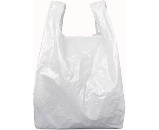Пакет-майка ВОЛГА ПОЛИМЕР белый с ручками 100 шт, полиэтиленовый 43х72 см Т3105 