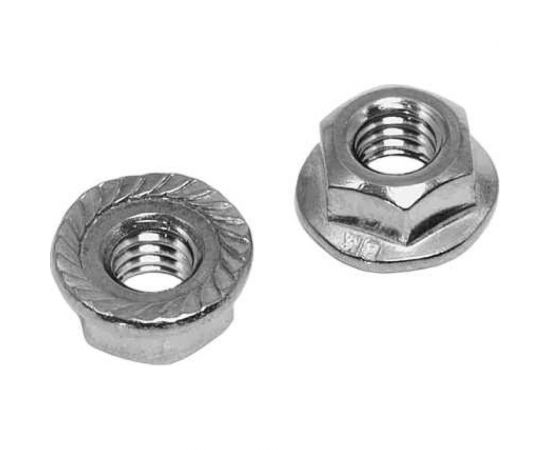 Нержавеющая гайка с фланцем KREPFIELD М8, DIN 6923, А2, с зазубринами, шестигранная, 16 шт. 6923А2ГАЙКАМ8-16 
