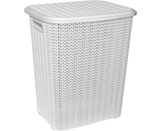 Корзина для белья Violet Вязь 60 л белый 206006 