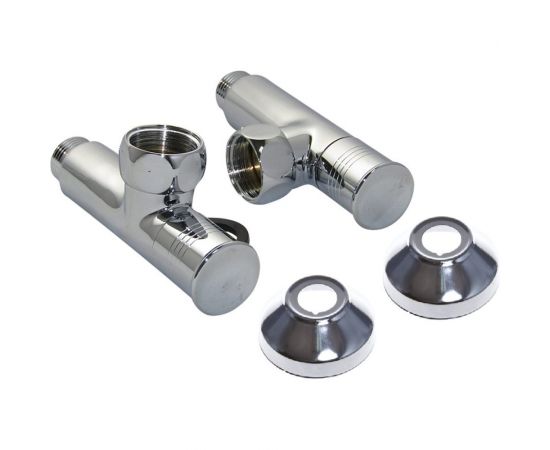 Угловой кран-вентиль SMT ручка колпак, хром, 1х3/4 г/ш ,с отражателем, 2 шт 8841SCH1005/2C 