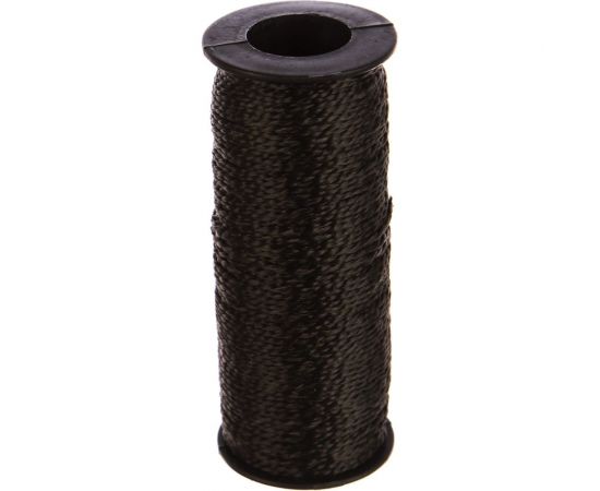 Крученая двухпрядная нить ПП, черная, 50 м, 1.3 мм Tech-Krep 139900 