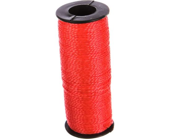 Крученая двухпрядная нить ПП, красная, 50 м, 1.3 мм Tech-Krep 139899 