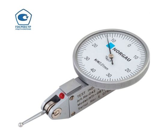 Измерительная рычажно-зубчатая головка NORGAU тип NTI-08101 0.8 мм, 0.01 мм, с поверкой 042083004/П 