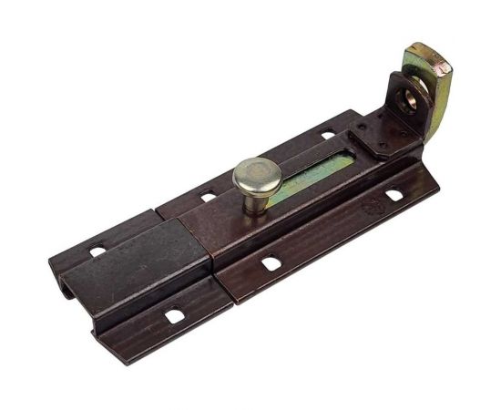 Прямой усиленный засов для навесного замка ALDEGHI LUIGI SPA 147x52 мм, бронза 256AB15 – изображение 2