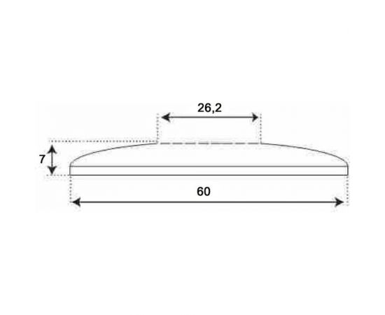 Декоративная чашка отражатель TIM 3/4 - низкая (7мм), хром (14820) 772572 – изображение 2