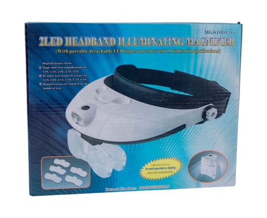 Налобная лупа Pro Legend 1.0/2.0/3.0/4.0/5.0/6.0x с подсветкой 2 LED PL4407 – изображение 3
