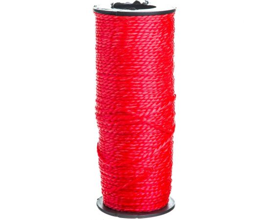 Крученая двухпрядная нить ПП, красная, 50 м, 1.3 мм Tech-Krep 139899 – изображение 3
