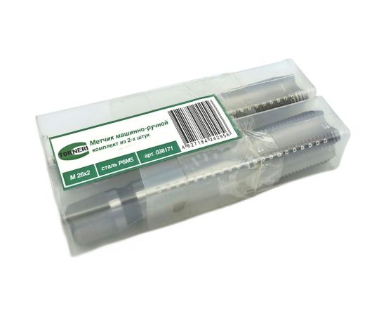 Машинно-ручной метчик TORNERI М26х2 комплект из 2-х штук Р6М5 038171 – изображение 3