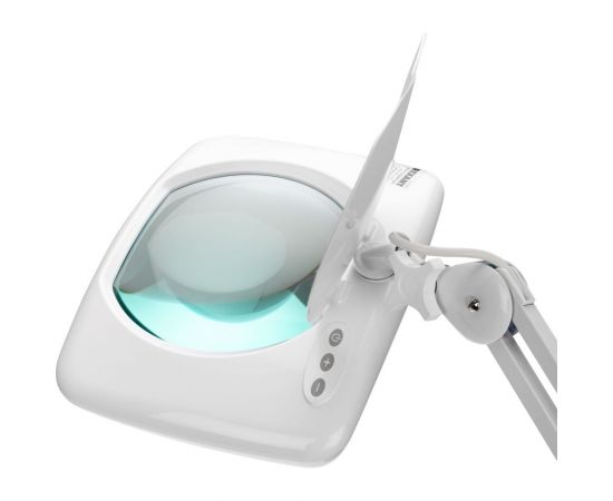 Настольная квадратная лупа REXANT на струбцине, 5Х с подсветкой 60 LED белая 31-0513 – изображение 3