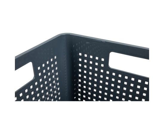 Коробка для хранения Violet Лофт квадратная с крышкой 23 л серый 6923118 – изображение 3